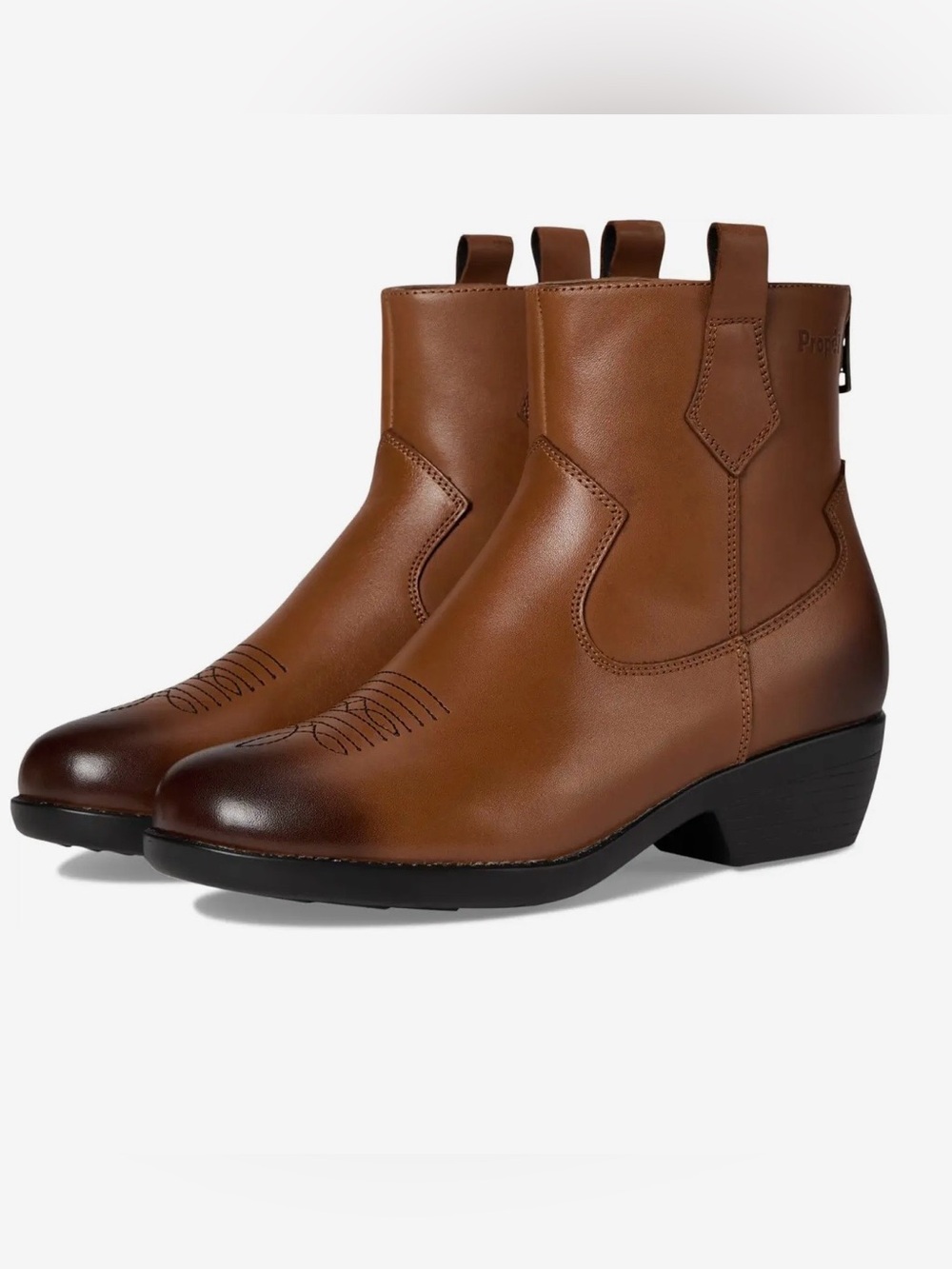 Propet Brown Leather Ankle Boots Size 7.5 NWOT